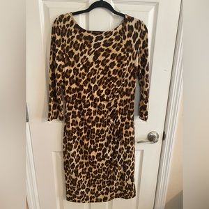 A beautiful leopard print knee length dress by Jennifer Lopez